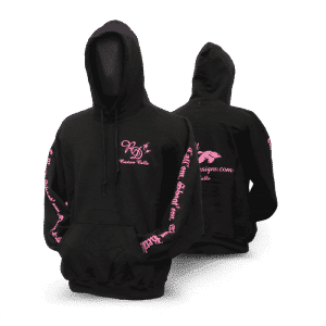 Chandail kangourou Rose et Noir pour femme
